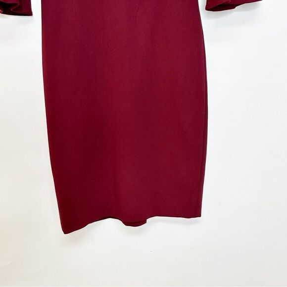 J. Crew Bell Sleeve Sheath Ponte Dress Cranberry Size 2 - Picture 8 of 14